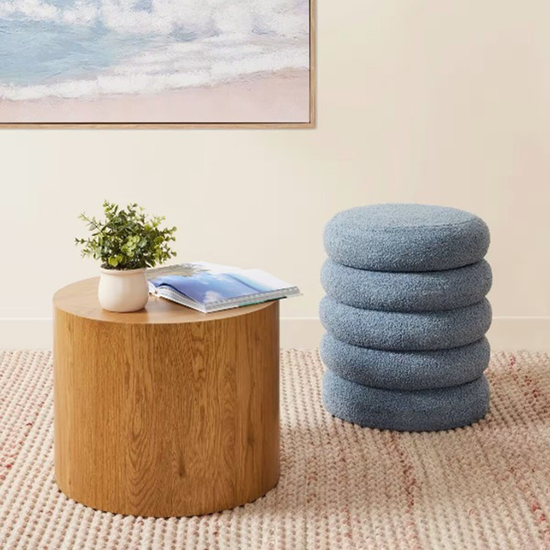 Multi-Function Storage Stool With Teddy Fabric (1)