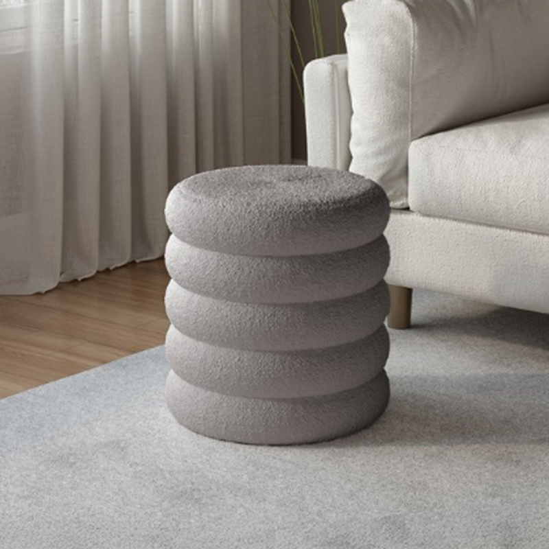 Multi-Function Storage Stool With Teddy Fabric (4)