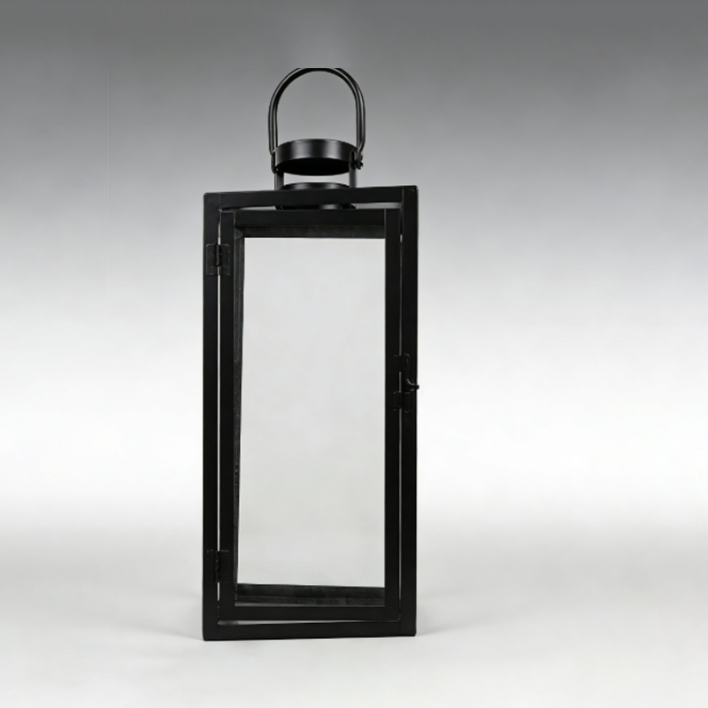 Stainless Steel and Glass Lantern (1)