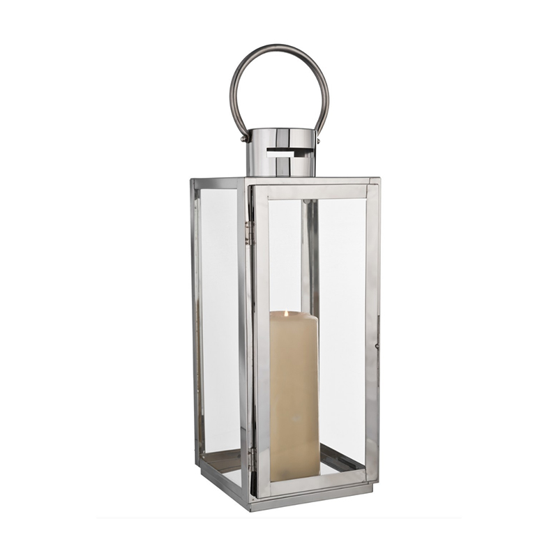 Stainless Steel and Glass Lantern (3)