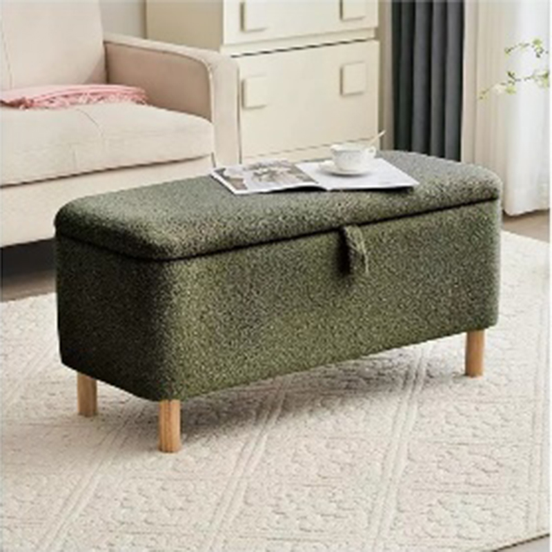 Storage Bench Ottoman With Teddy Fabic (2)