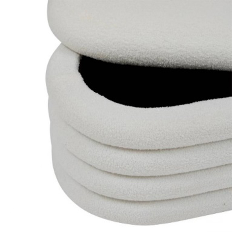 Storage stool with Teddy fabric (5)