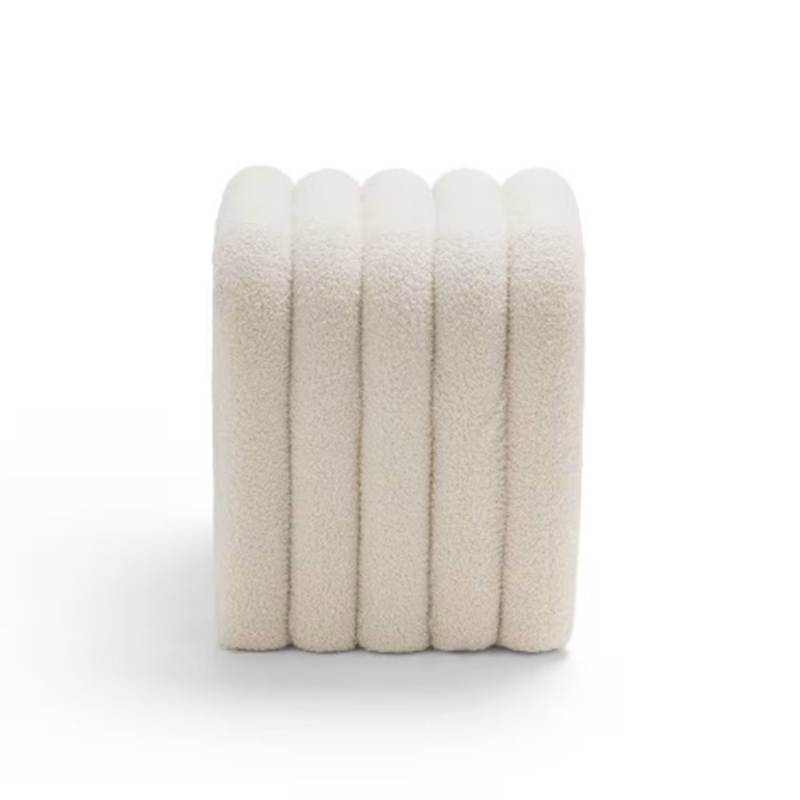 Teddy Fabric U-Shaped Foot Stool (3)